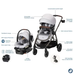 Maxi-Cosi Zelia 2 Luxe+ Travel System - Arctic Frost