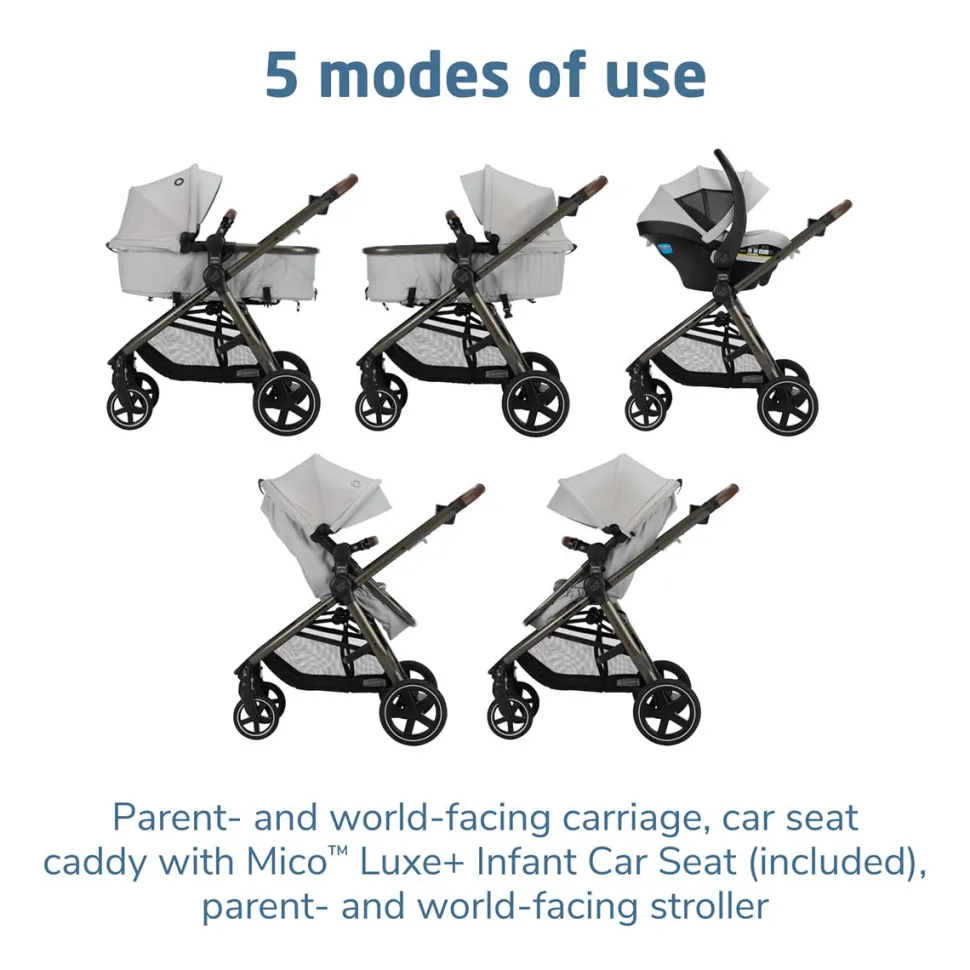 Maxi-Cosi Zelia 2 Luxe+ Travel System - Arctic Frost