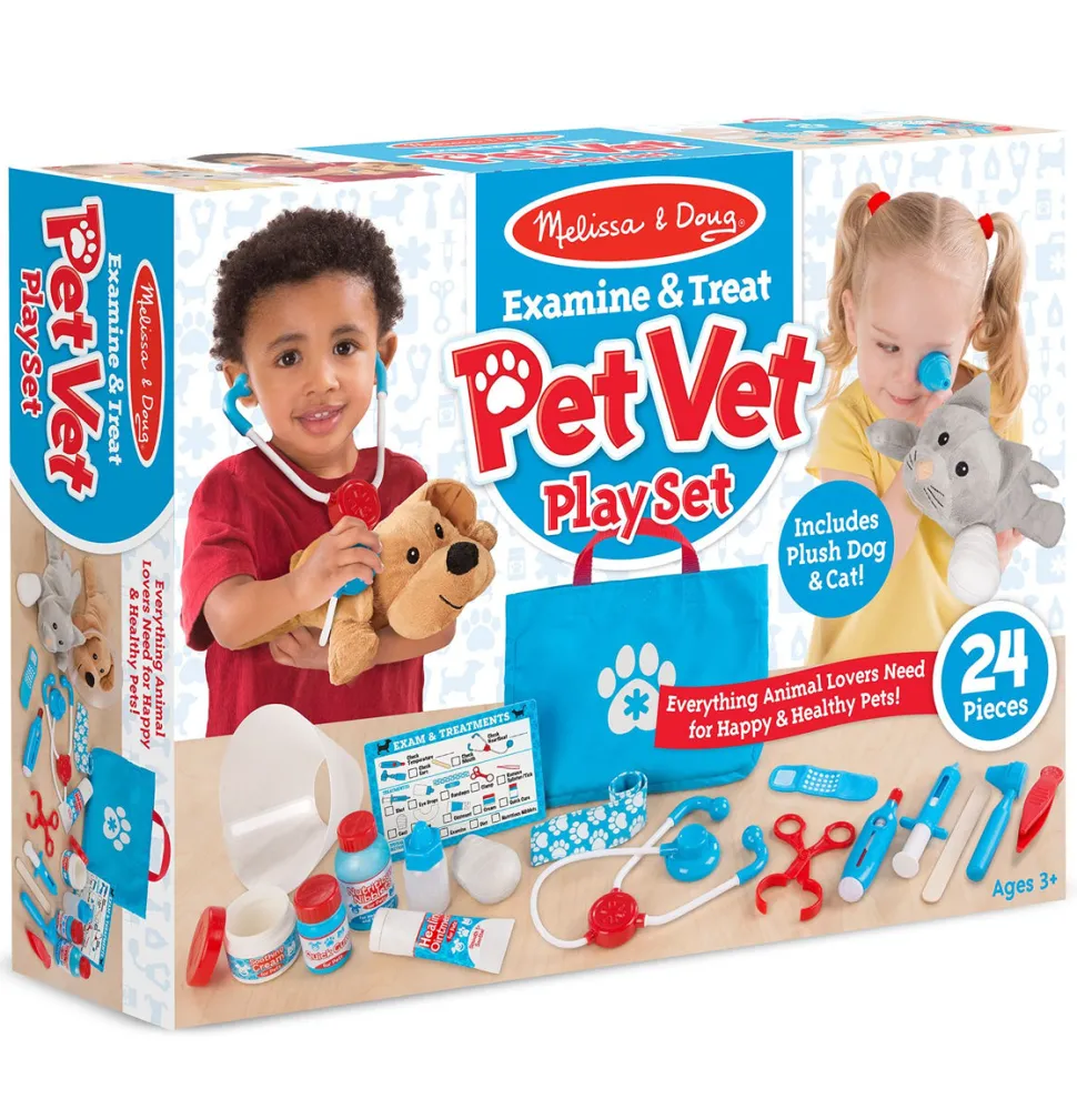 Melissa & Doug Examine & Treat Pet Vet Play Set