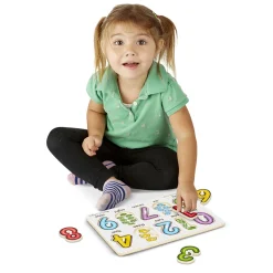 Melissa & Doug See-Inside Numbers Peg Puzzle - 10 pieces