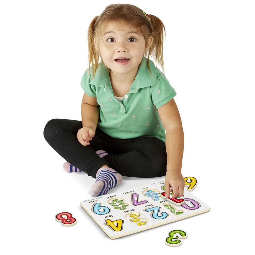 Melissa & Doug See-Inside Numbers Peg Puzzle - 10 pieces