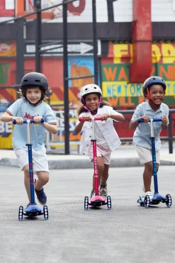 Micro Kickboard Maxi Deluxe LED Scooter (5-12 years) - Red