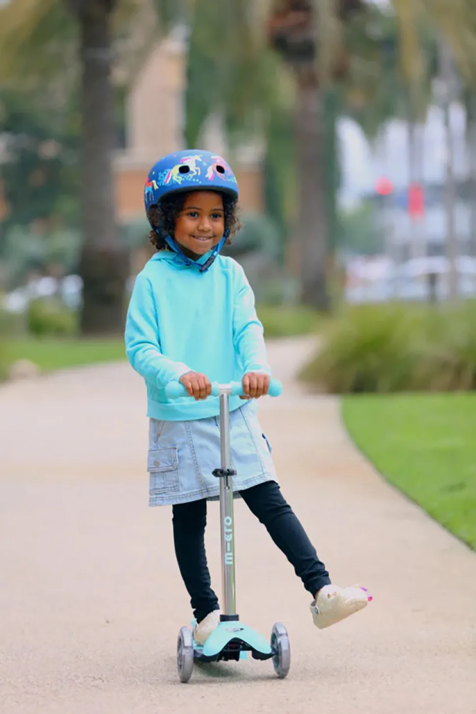 Micro Kickboard Micro Mini Glow Plus LED Scooter (2-5 years) - Glacier Aqua
