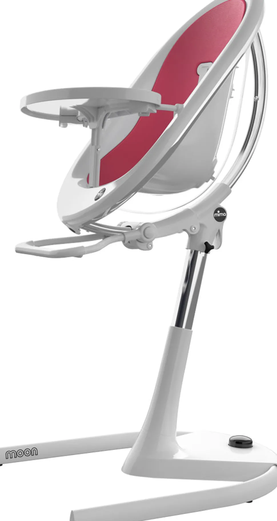 Mima Moon 2G High Chair - White / Fuchsia