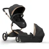 Mima Xari Max Stroller + Bassinet Bundle - Black / Gold / Black