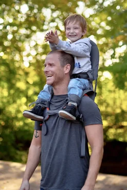 MiniMeis G4 Baby & Child Shoulder Carrier - Grey/Orange