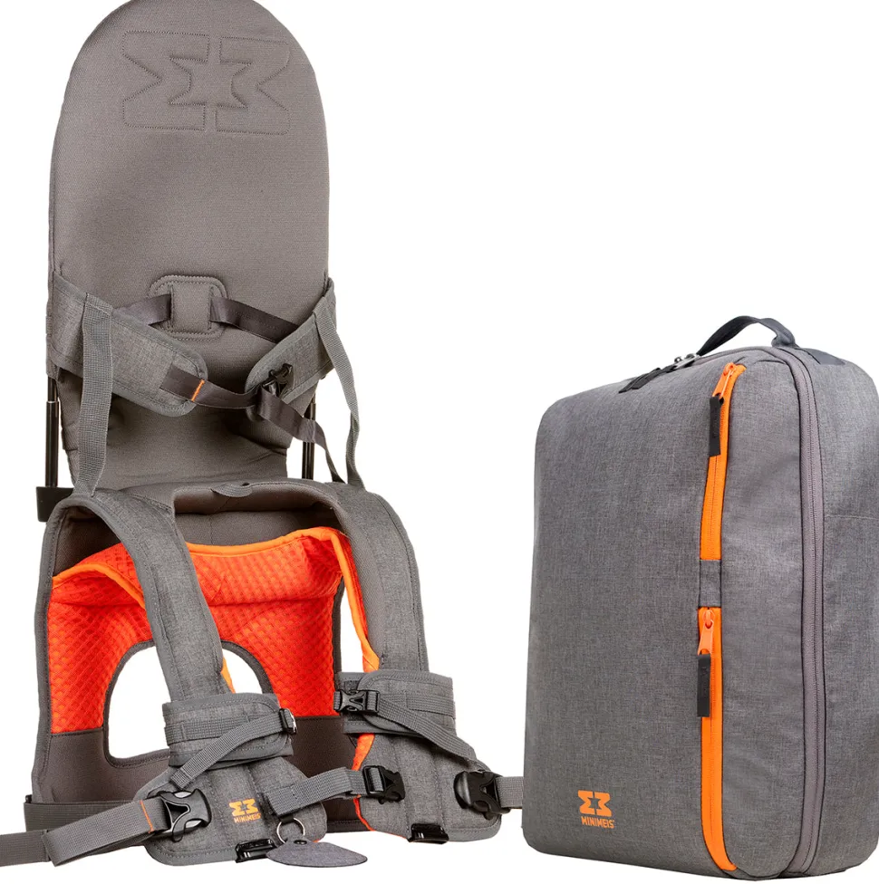 MiniMeis G4 Backpack - Grey/Orange