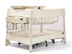 4moms Breeze 5 Plus Playard + Diaper Storage Caddy Bundle - Birch