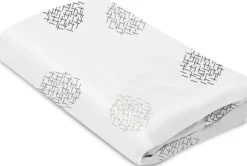 4moms Mamaroo Sleep Cotton Bassinet Sheet - White Crosshatch
