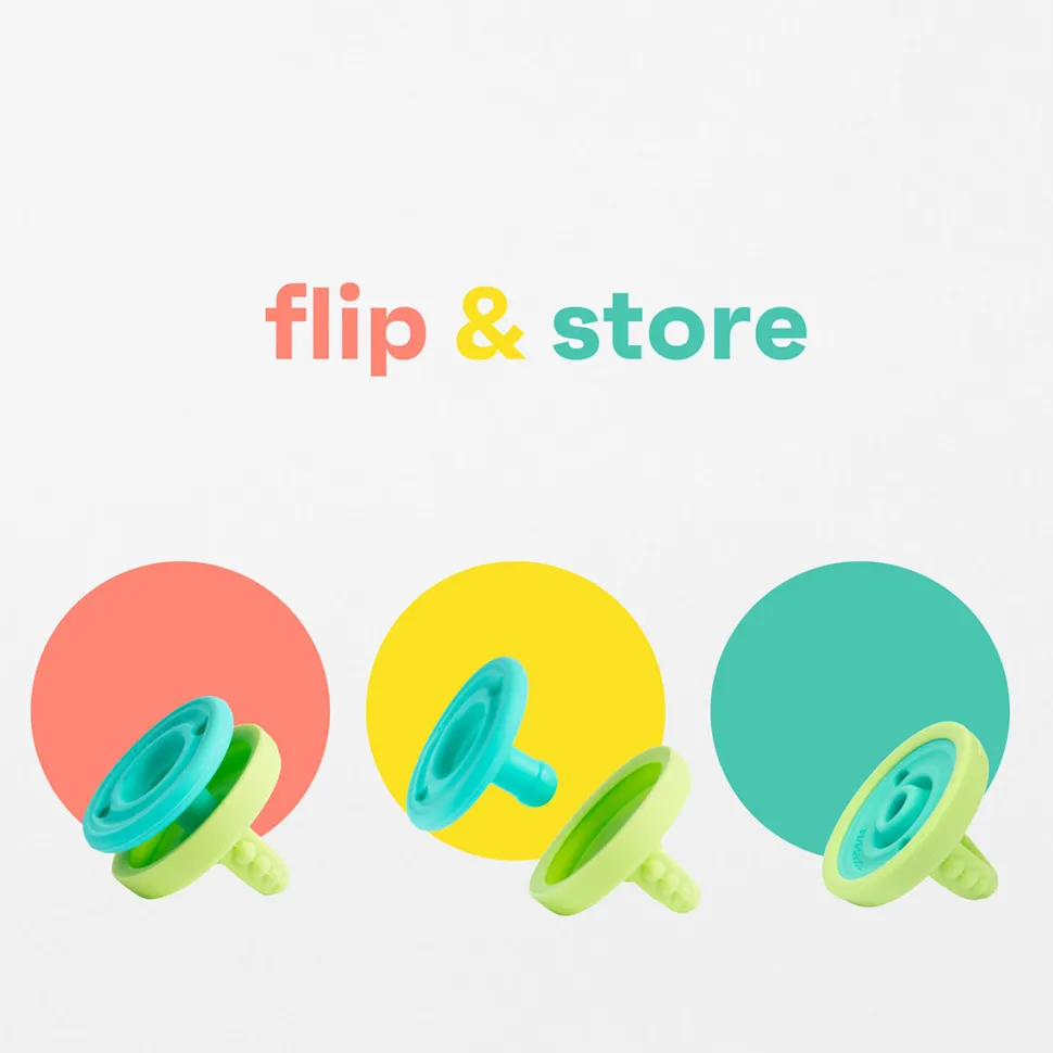 morepeas Flip & Store Pacifier - Sherbert
