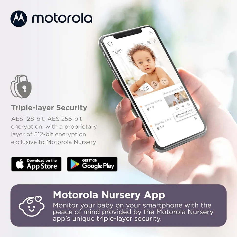 Motorola PIP1510 Connect 5" Wi-Fi Motorized Video Baby Monitor