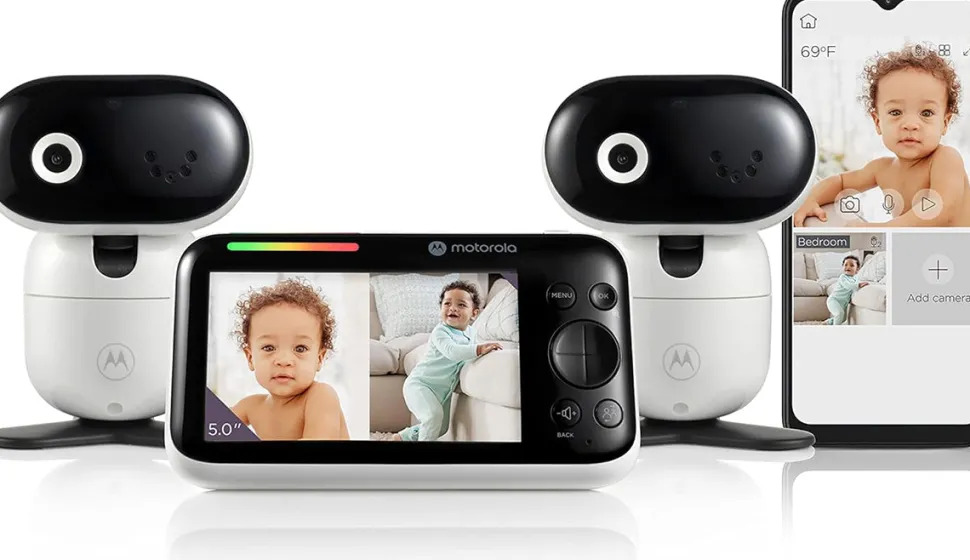 Motorola PIP1510 Connect 5" Wi-Fi Motorized Video Baby Monitor - 2 Camera Pack