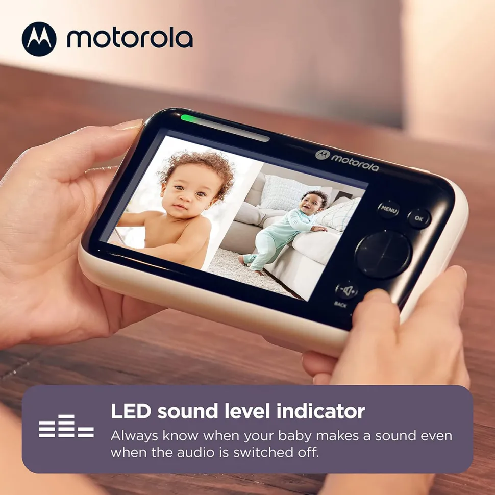 Motorola PIP1510 Connect 5" Wi-Fi Motorized Video Baby Monitor - 2 Camera Pack
