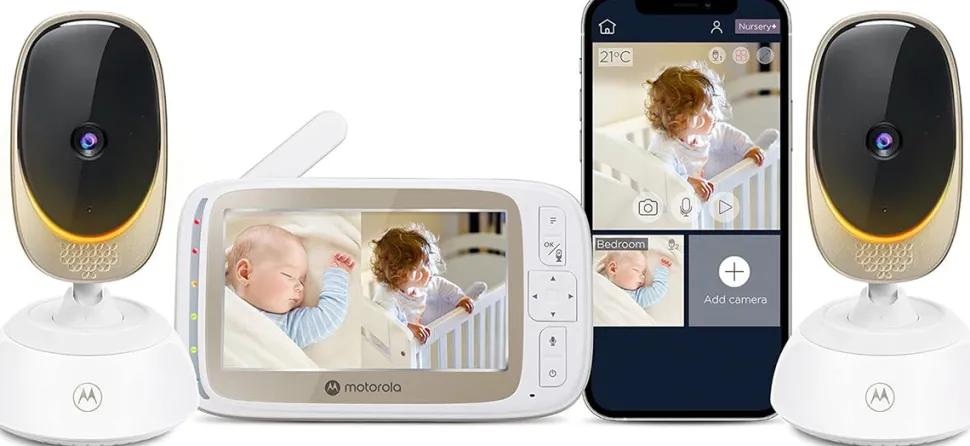 Motorola VM85 Connect 5" Wi-Fi Video Baby Monitor with Mood Light - 2 Camera Pack