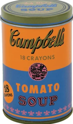 Mudpuppy Andy Warhol Soup Can Crayons - Orange