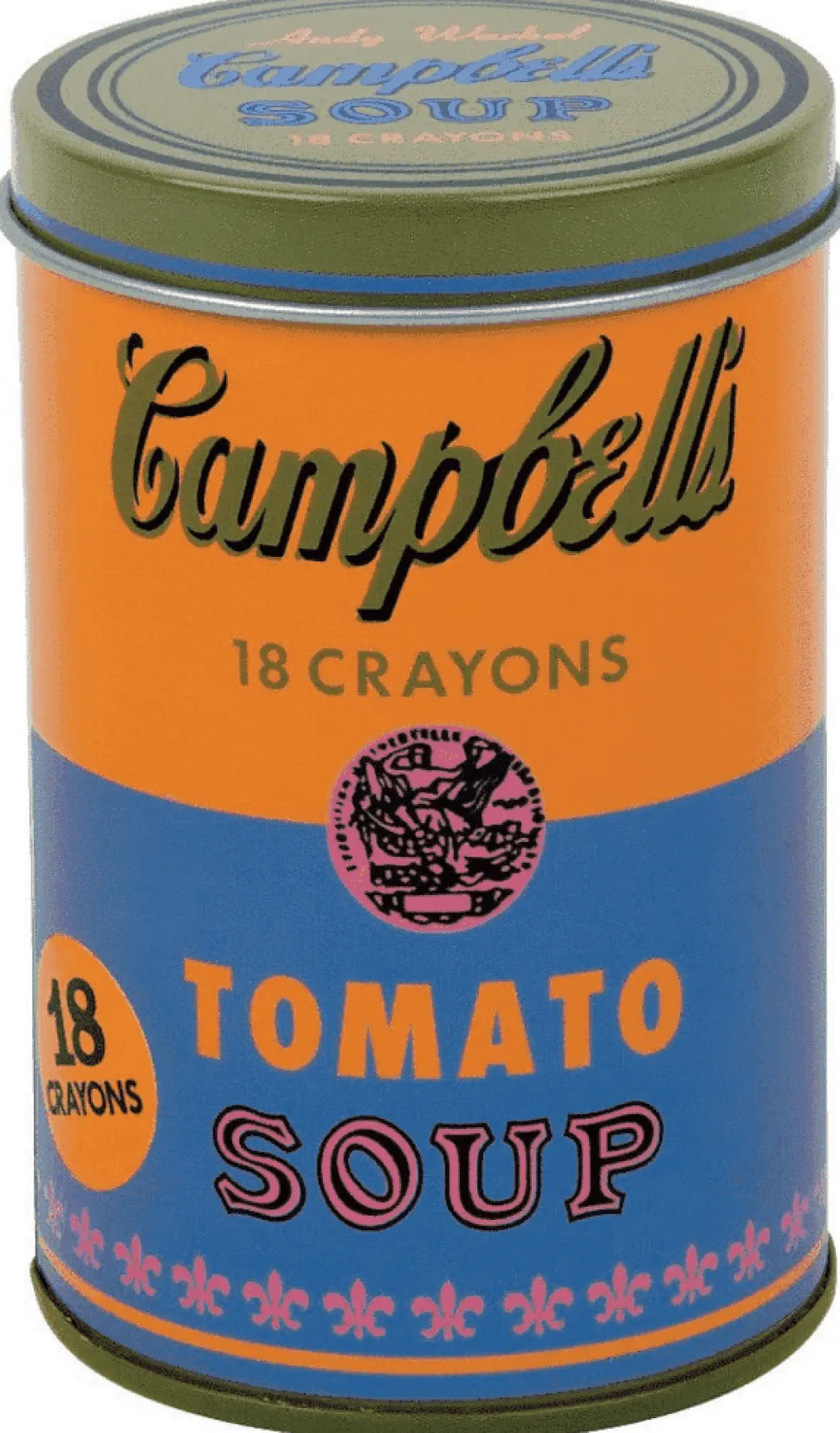Mudpuppy Andy Warhol Soup Can Crayons - Orange