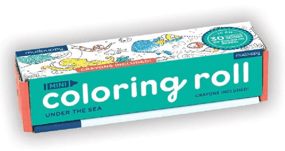Mudpuppy Mini Coloring Roll - Under The Sea