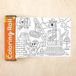 Mudpuppy Mini Coloring Roll - Construction Site