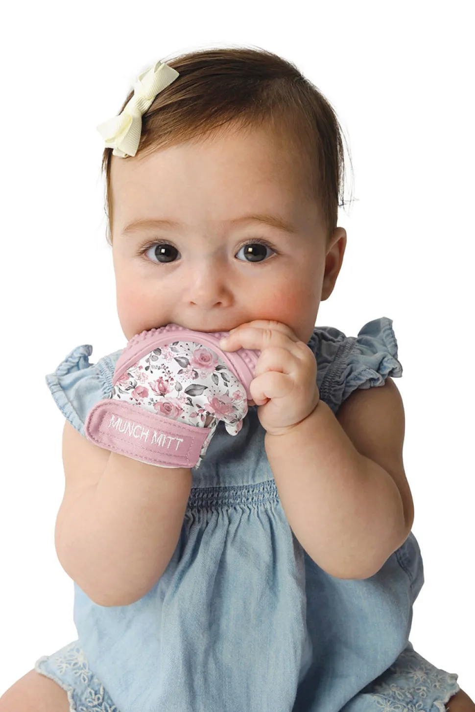 Munch Mitt Teething Mitten - Rosewood