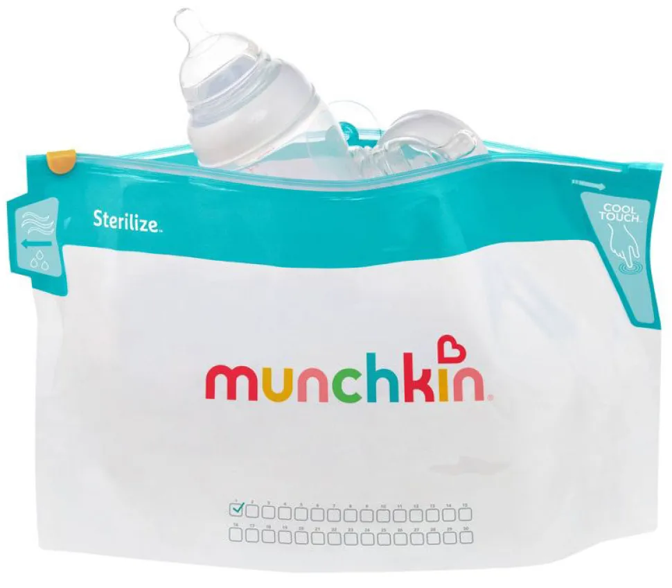 Munchkin Jumbo Bottle Sterilizer Bag, 6 Pack