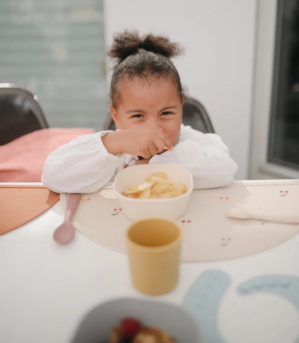 Mushie Dinnerware Cups for Kids, Set of 2 - Mustard