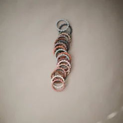 Mushie Flower Teething Bracelet 3-Pack - Steel/Dove Gray/Stone