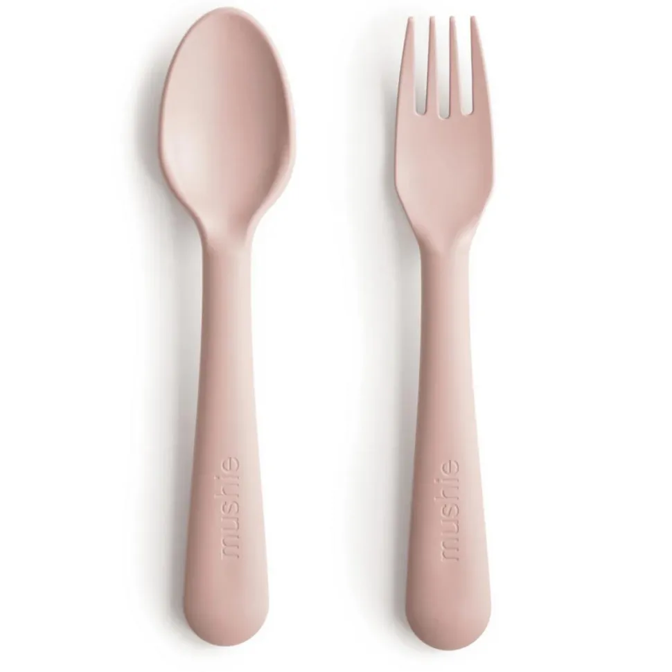 Mushie Fork and Spoon Set - Blush