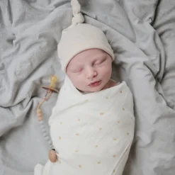Mushie Organic Cotton Muslin Swaddle Blanket - Sun