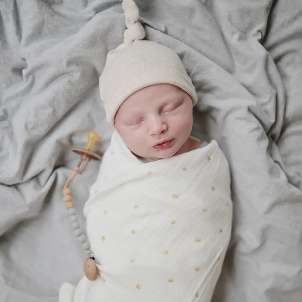 Mushie Organic Cotton Muslin Swaddle Blanket - Sun