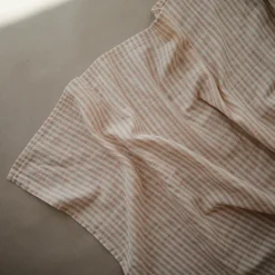 Mushie Organic Cotton Muslin Swaddle Blanket - Natural Stripe