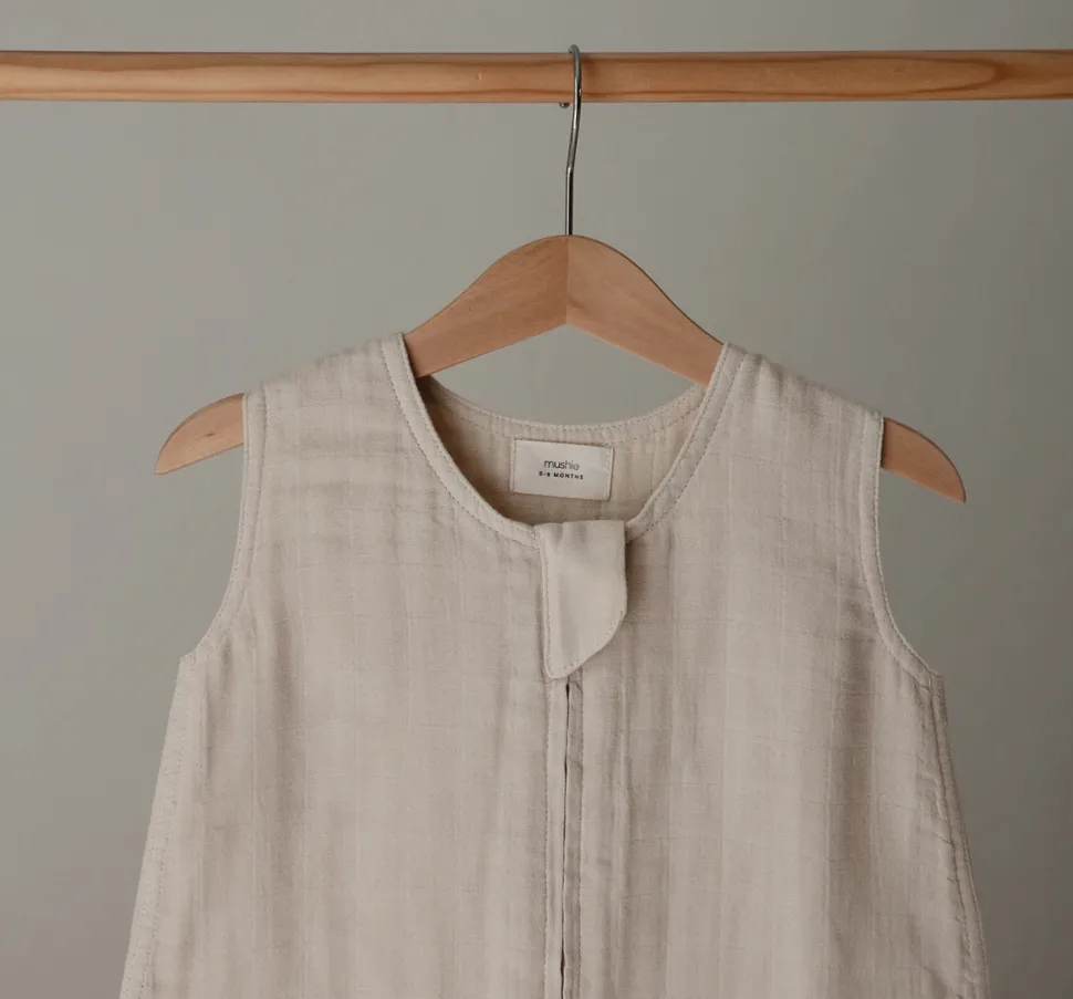 Mushie Organic Cotton Sleep Bag - Fog