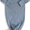 Mushie Ribbed Knotted Baby Gown - Tradewinds