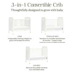 Namesake Brimsley Tambour 3-in-1 Convertible Crib - Warm White