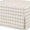 Namesake Crawford Gliding Ottoman - Tan Gingham