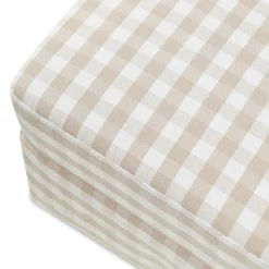 Namesake Crawford Gliding Ottoman - Tan Gingham