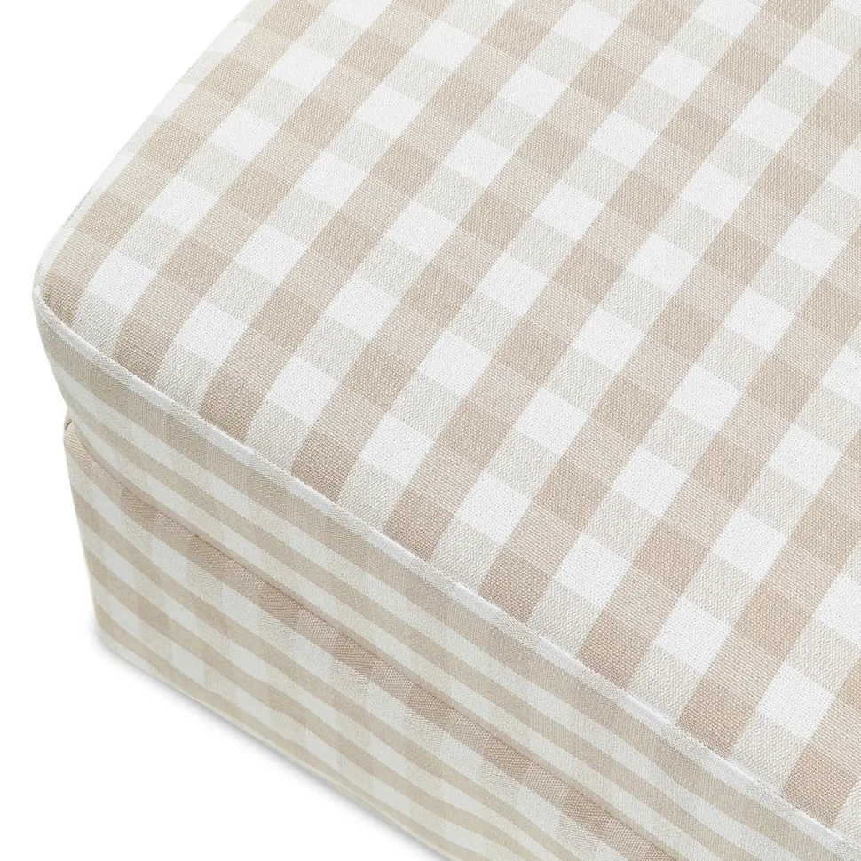 Namesake Crawford Gliding Ottoman - Tan Gingham