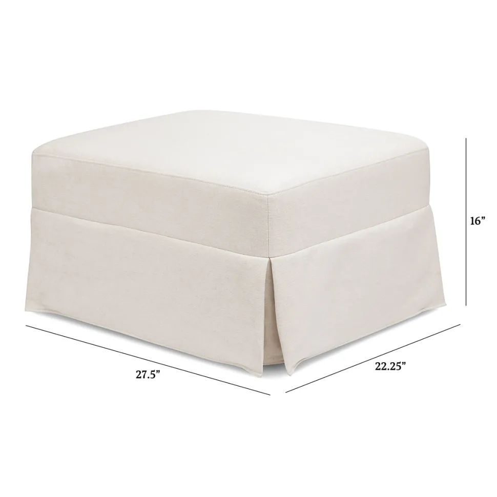 Namesake Crawford Gliding Ottoman - Performance Cream Eco-Weave