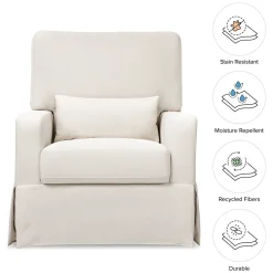 Namesake Crawford Pillowback Comfort Swivel Glider - Performance Cream Eco-Weave