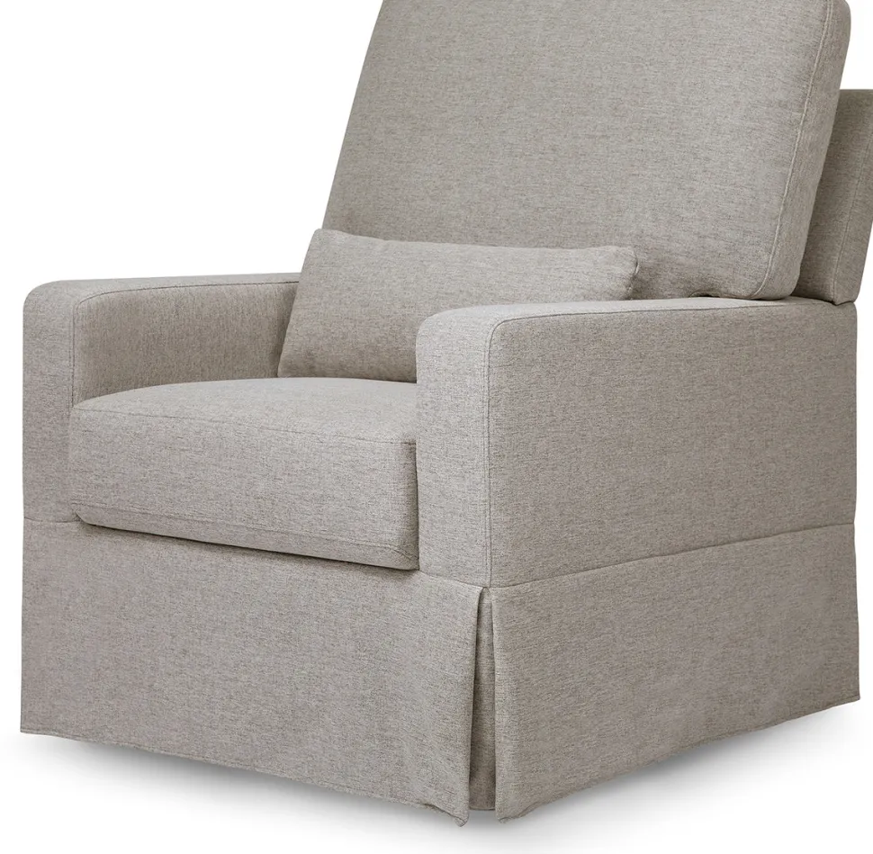 Namesake Crawford Pillowback Comfort Swivel Glider - Performance Grey Eco-Weave