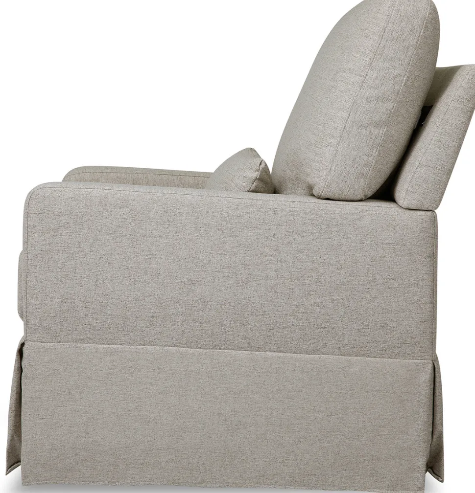 Namesake Crawford Pillowback Comfort Swivel Glider - Performance Grey Eco-Weave