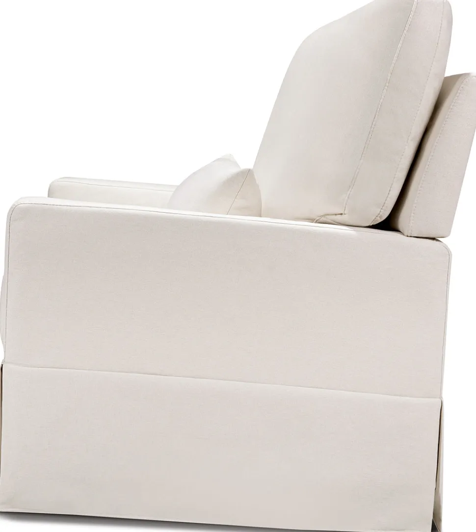 Namesake Crawford Pillowback Chair and a Half, Comfort Swivel Glider - Performance Cream Eco-Weave