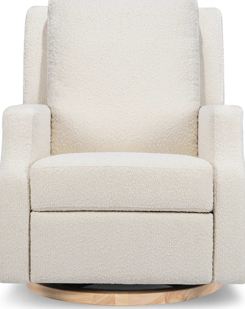 Namesake Crewe Swivel Glider Recliner - Ivory Boucle w/Light Wood Base