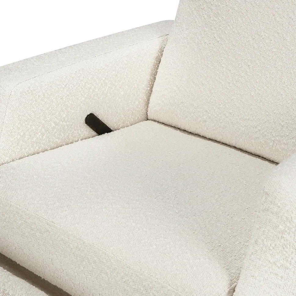 Namesake Crewe Swivel Glider Recliner - Ivory Boucle w/Light Wood Base