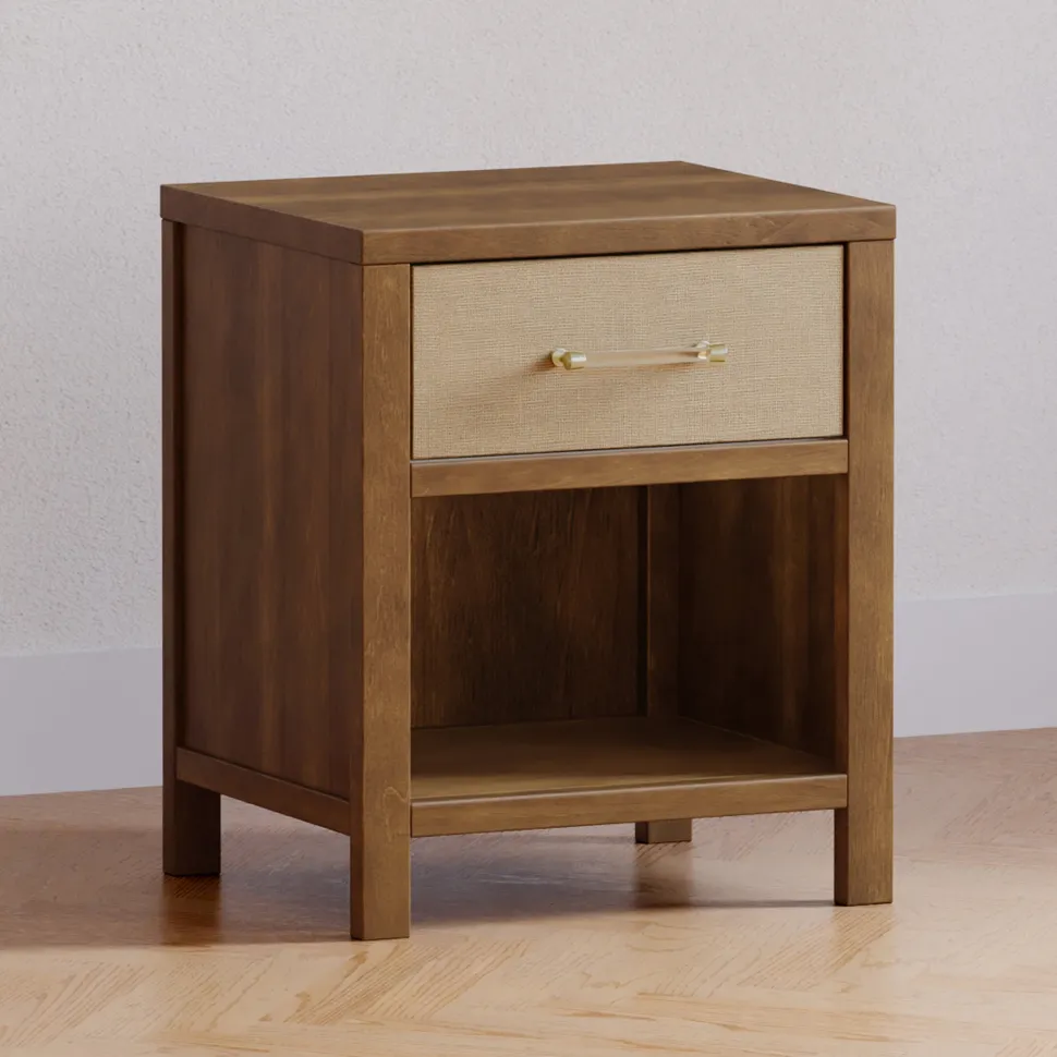 Namesake Eloise Assembled Nightstand - Natural Walnut and Performance Sand Eco-Weave