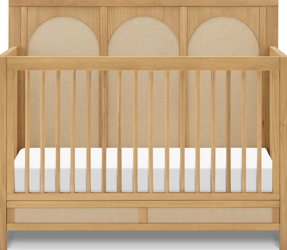 Namesake Eloise 4-in-1 Convertible Crib - Honey and Performance Sand Eco-Weave