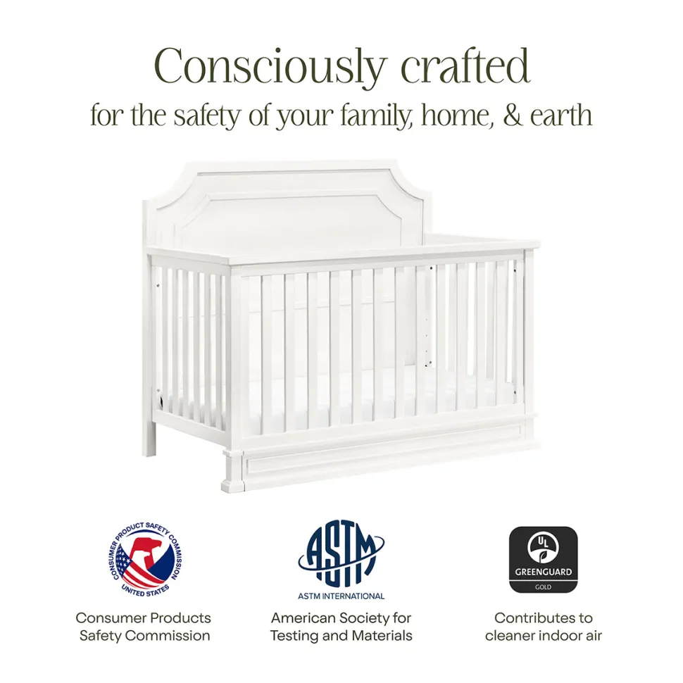 Namesake Emma Regency 4-in-1 Convertible Crib - Warm White