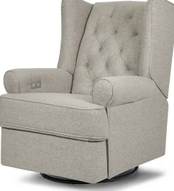 Namesake Harbour Electronic Swivel Glider Recliner w/USB - Performance Grey Eco-Weave