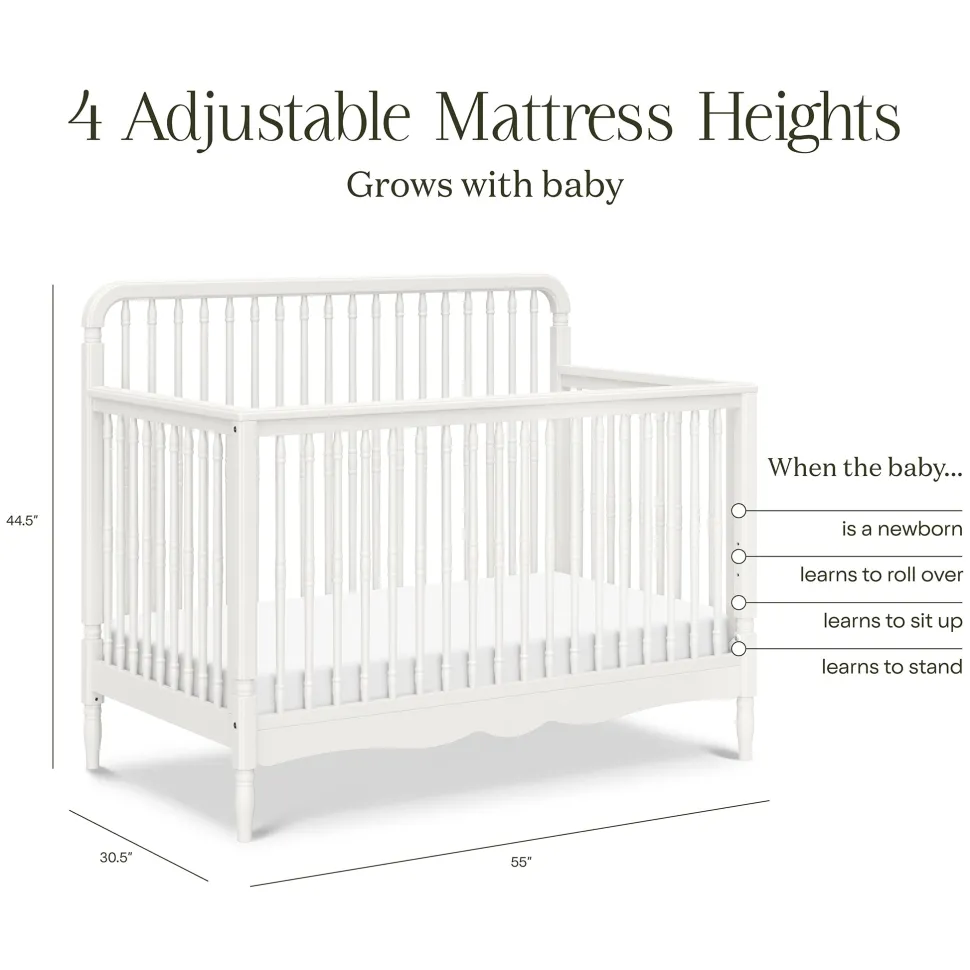 Namesake Liberty 4-in-1 Convertible Spindle Crib - Warm White
