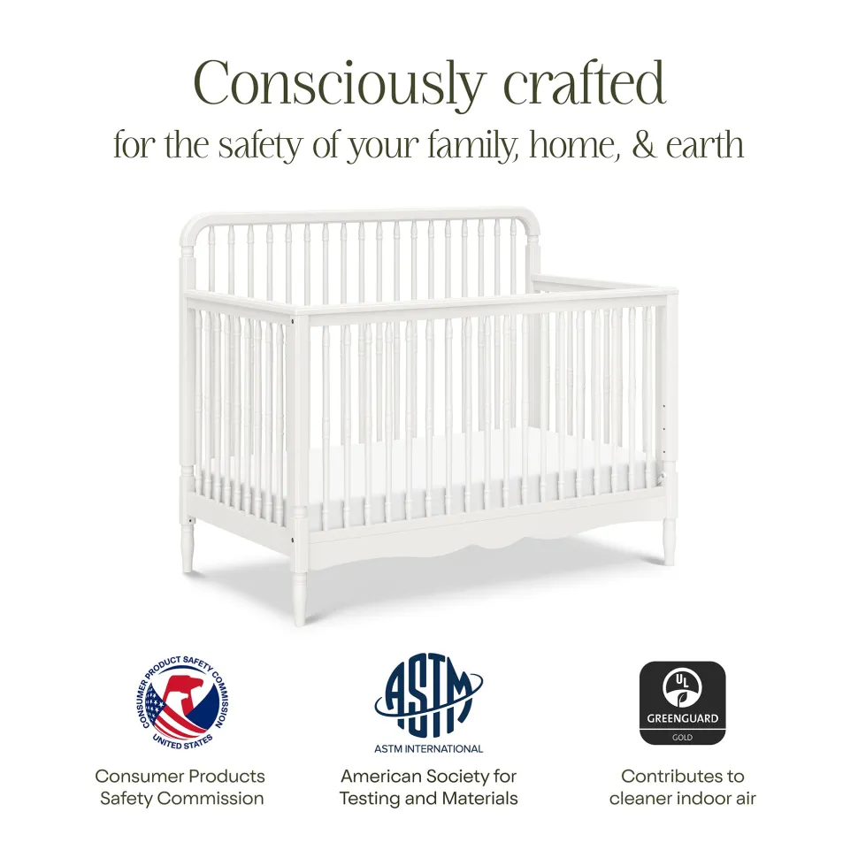 Namesake Liberty 4-in-1 Convertible Spindle Crib - Warm White