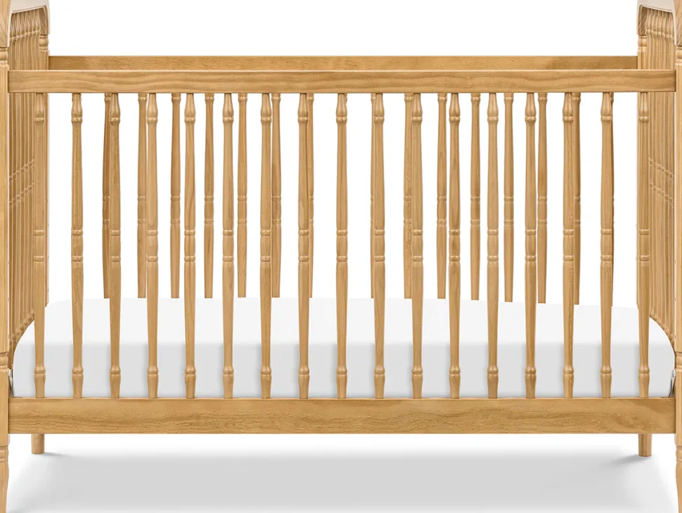 Namesake Liberty 3-in-1 Convertible Spindle Crib w/Toddler Bed Conversion Kit - Honey